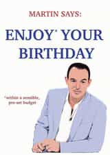 Martin Lewis Birthday Card created by Blueberry Unicorns