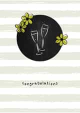 Congratulations champagne card created by Nutmeg Studio