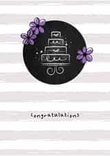 Wedding cake congratulation card created by Nutmeg Studio