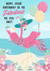 Fabulous Flamingo Birthday Card created by Tanya Laporte Designs