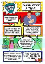 Superhero Comic Father's Day Card created by Your Once Upon A Time