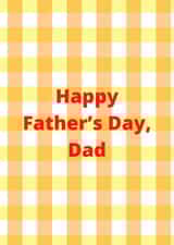 Gingham Father’s Day card created by Proper job studio