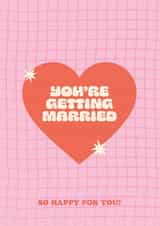 You're getting married - Cute graphic engagement card created by Proper Good