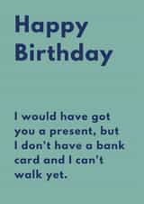 Birthday Card from baby - for granny, grandpa, aunts and uncles. created by A Mother Place