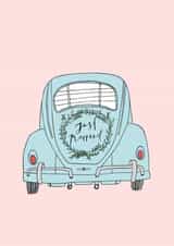 Just Married - Wedding Car Card created by Kate Seaward