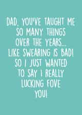 Funny Swearing Father's Day Card created by Kind of Simple Designs