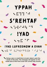 Braille Inclusive Accessible Father's Day Card created by Cards from Designers