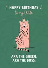 Birthday card for a Queen Boss Wife! created by Evie Garnett Designs