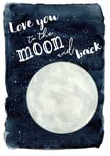 Love you to the moon and back created by Of petals and sepals