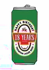 Beer 18th Birthday Card created by Of Life & Lemons Ltd.
