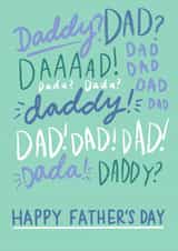 Dad! Dad! Dad! Happy Father's Day created by Jessie Maeve Studio