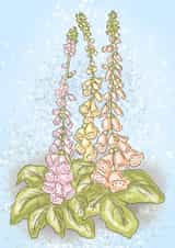 Summer Foxgloves Birthday Card created by Niki Jackson Art