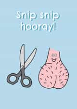 Snip Snip Hooray - Happy Vasectomy Card created by @Laura Lonsdale Designs
