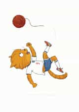 Football greeting card perfect for a birthday or to say well done! created by Chloe illustrates