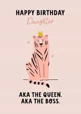 Queen Boss Daughter Birthday card created by Evie Garnett Designs