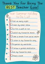 Best Teacher To-Do List created by Kate and Co