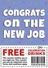 New Job Congratulations Coupon Card  created by Hint of Sarcasm