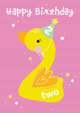 Happy 2nd Birthday Duckling Card created by Helen Thompson