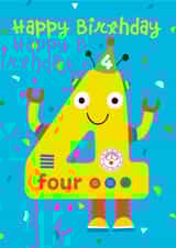 4th Birthday Robot Card created by Helen Thompson