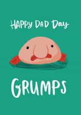 Grumpy Blob Fish Funny Father's Day Card created by Lucy Maggie Designs