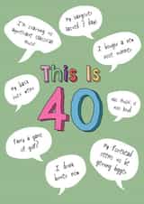 This Is 40 - For Him 40th Birthday Card created by @Laura Lonsdale Designs