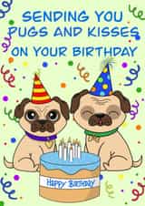 Pugs and kisses created by Pickle and Penguin