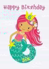 6th Birthday Mermaid Card created by Helen Thompson