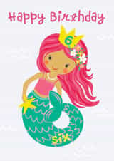 6th Birthday Mermaid Card created by Helen Thompson