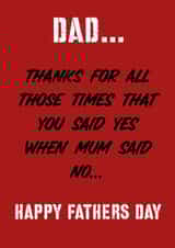 My Dad is a YES man! created by Party Piece Designs