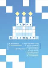 Happy Birthday Cake Crossword Card created by Ultimate Quest