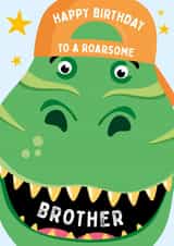 Roarsome Brother Dinosaur Birthday Card created by Macie Dot Doodles
