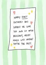 Cute card for new dads - First Father’s Day created by Tuesday & Robin