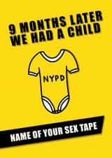 Funny Brooklyn Nine-Nine New Baby card created by FROGGIE & ROSBIF