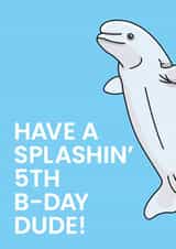 5th Birthday Beluga Whale Card created by Been Creating