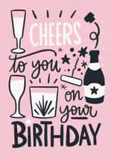 Cheers to you on your birthday 1001 created by Natalia Gonzalez