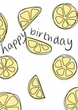 Happy Birthday lemons created by The Happy Potato