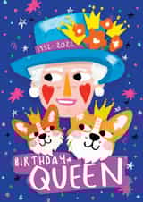 Queen's Jubilee June Birthday Card created by NICHOLA COWDERY ILLUSTRATIONS 