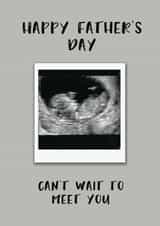 Personalised Father's Day Photo Card created by Hoobynoo - Baby Scan Father's Day Photo Card