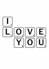 Scrabble Greeting Card created by Highgrove Cards