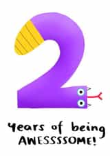 Silly Snake Second Birthday Card created by Happy Stuff Studio