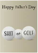 Father's Day Shit at Golf card created by tat does it cards