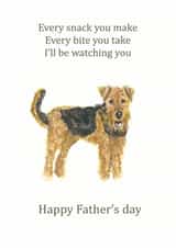 Airedale terrier/ Welsh terrier Father's Day card created by Sarah Maddox