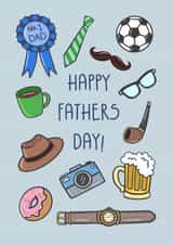 Dad’s favourite things Father’s Day card! created by Swish & Scribble