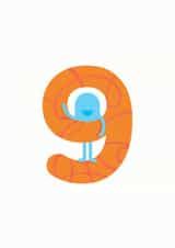 9th Birthday Card 1001 created by Hello Squid