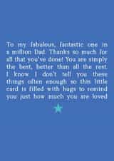 Thoughtful card for a fabulous Dad for his Birthday or Father's day created by Word Up Creative