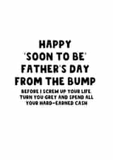From the bump on Father's Day created by The Blunt Badger