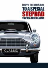 SPECIAL STEPDAD CLASSIC CAR Father's Day Card created by RetroMotion Artwork
