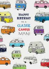 Classic camper man! VW campervan design created by Pencilface