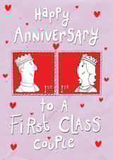 1st Class Couple Anniversary created by Martyn Scribbler Illustration