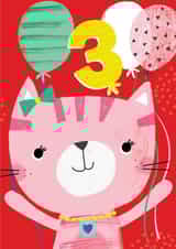 Happy Birthday 3 Kitty-Cat created by Laura Darrington Design Ltd.